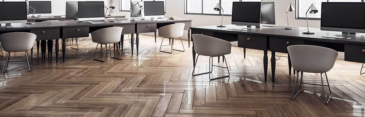 Floor Maintenance Services modern office with desks