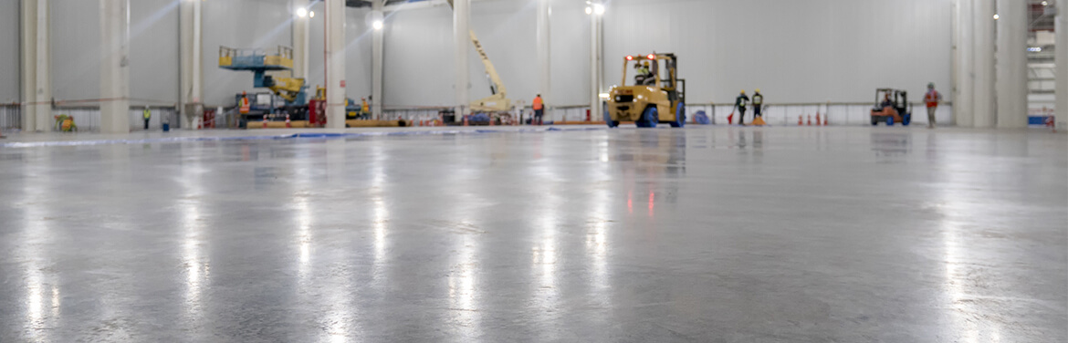 clean concrete commerical flooring